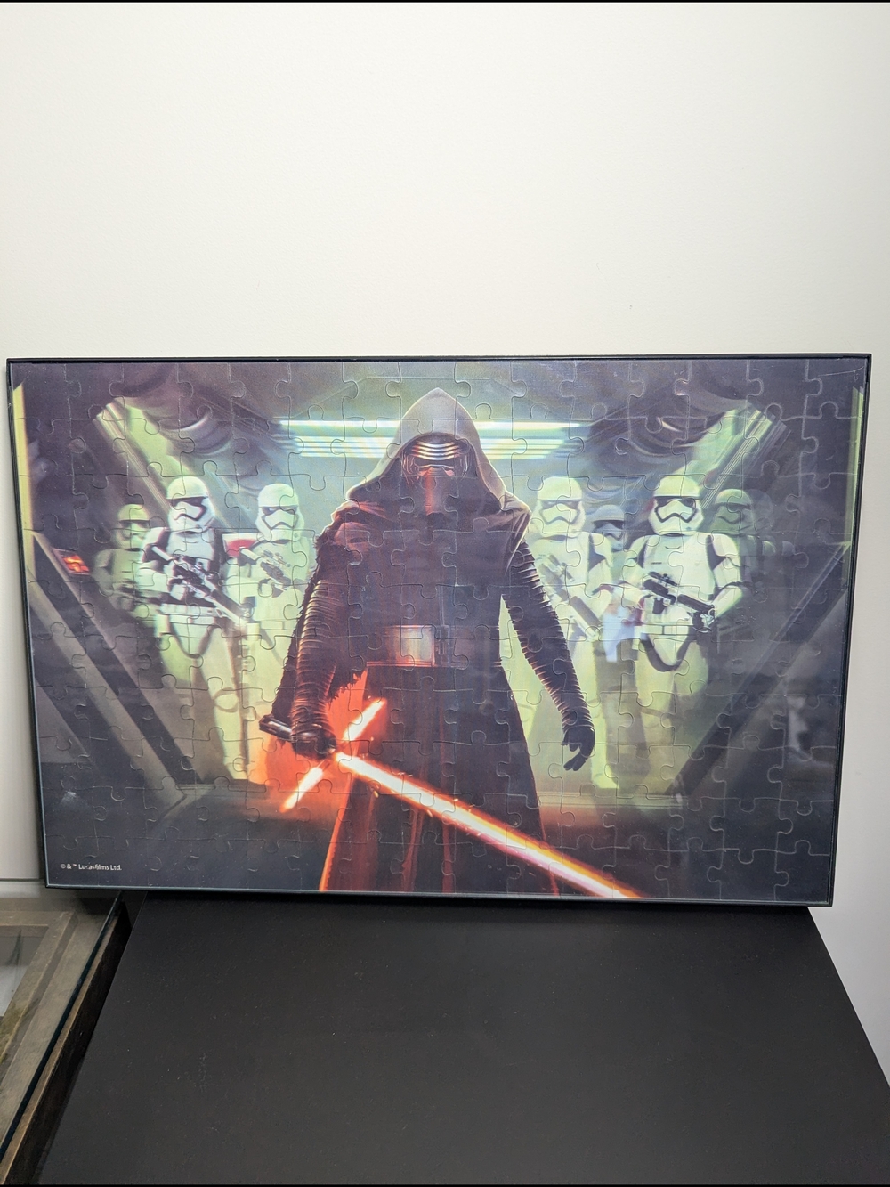 Star Wars Kylo Ren Poster Puzzle Wall Art - Black, Red, White